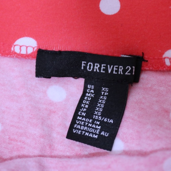 Forever21 Red and White Polka Dot Circle Skater Skirt - Picture 6 of 6